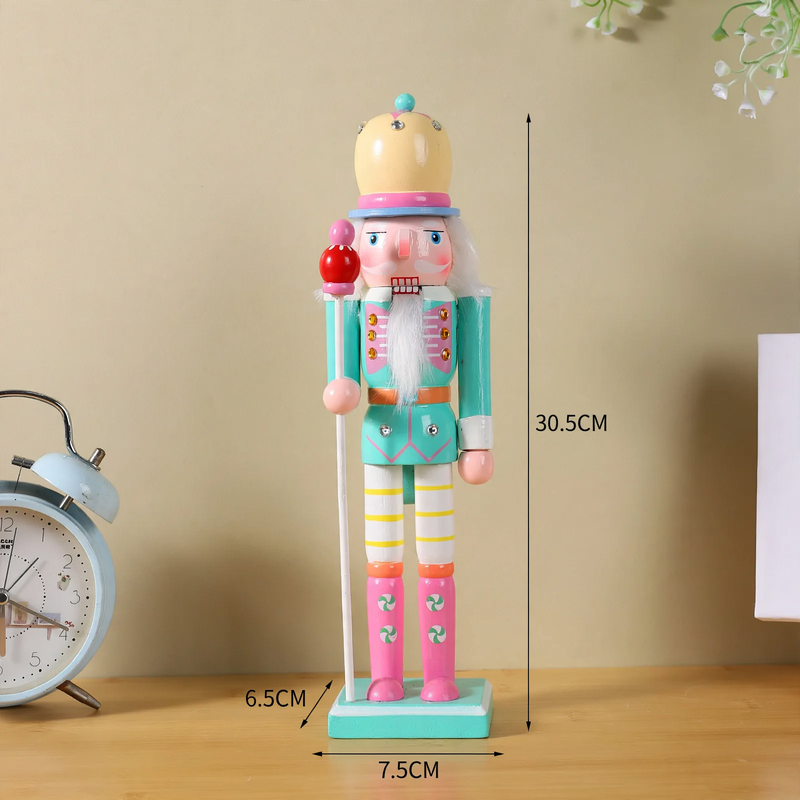 Decorative nutcracker bunny figure, multi-colored painted