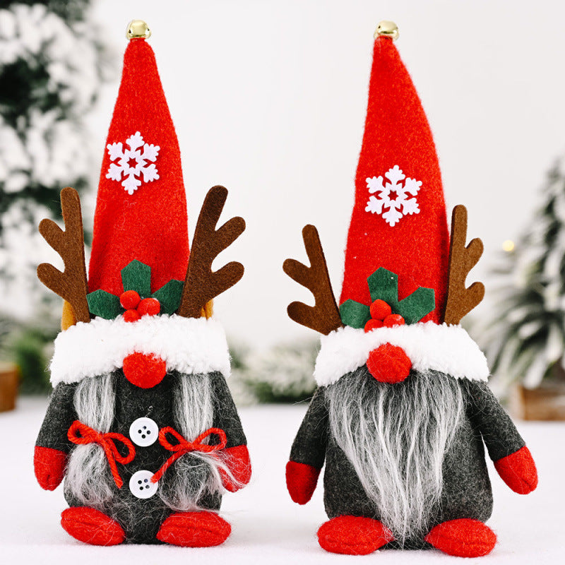 Decorative elf figure with antlers
