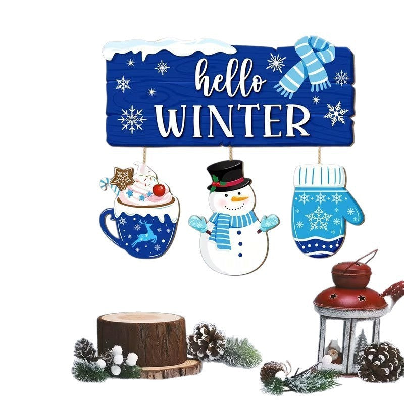 Wood Christmas ornament snowman, various sizes