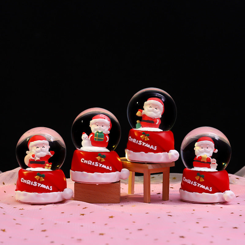 Mini Christmas Snow Globe with Light