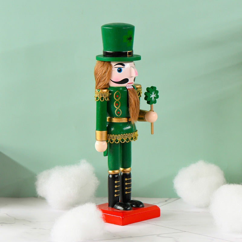 Decorative Nutcracker, 25 cm, Green