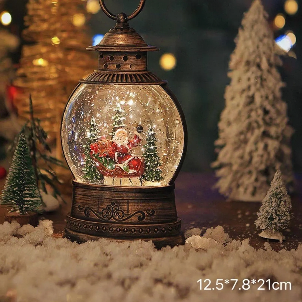 Romantic music box with snow effect and light