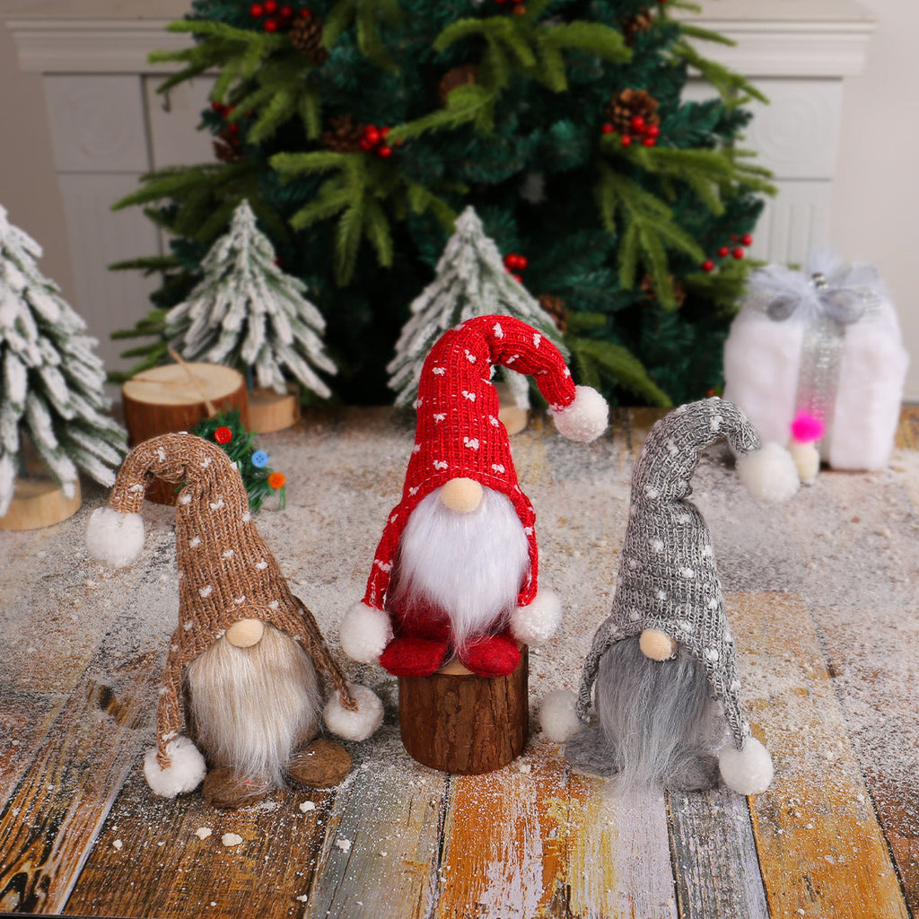 Gnome with knitted hat and pompom