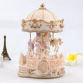 Miniature carousel music box made of resin