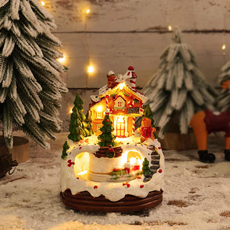Illuminated music house decor with night light function