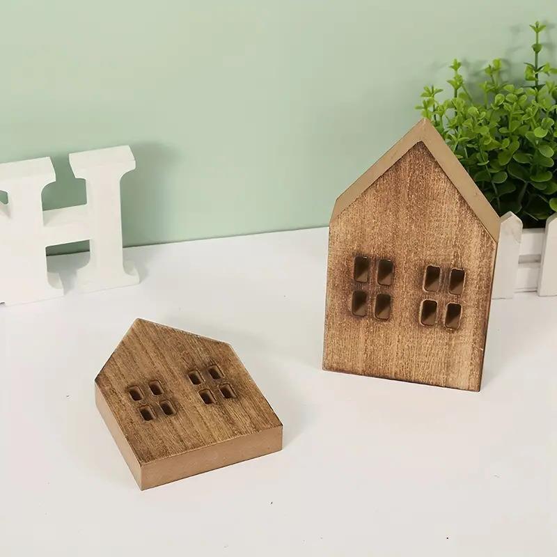 Decorative wooden hut for the table