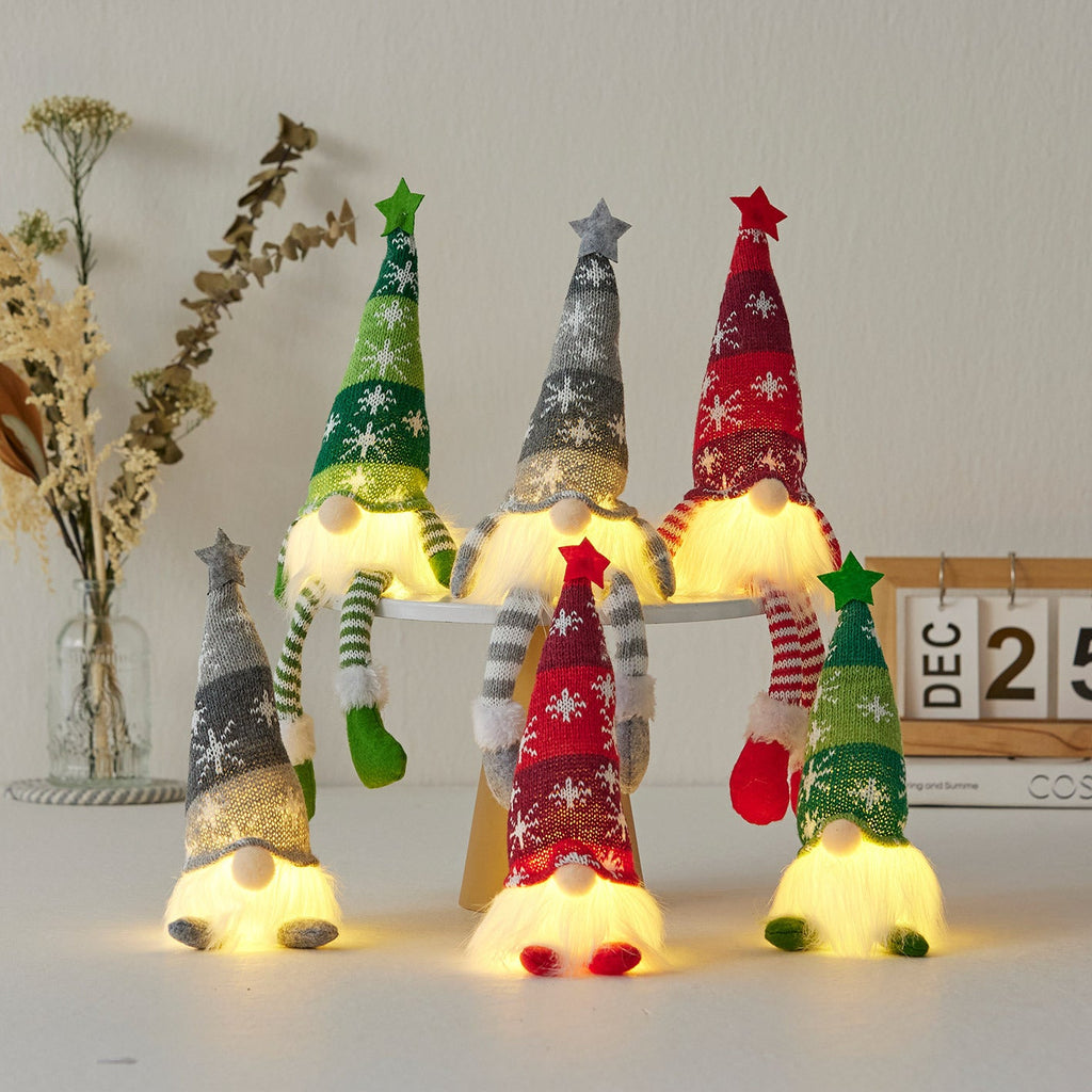 Glowing gnome figure for festive decoration