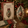 🎄 Vintage Christmas Fabric Ornament DIY Kit