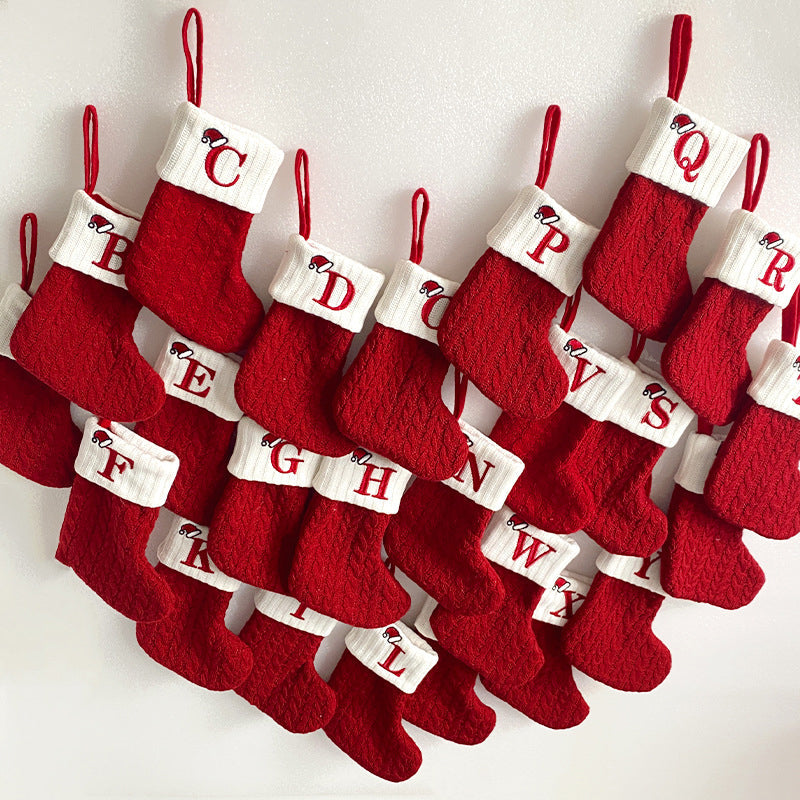 Yeouu | Christmas Letter Knit Stocking