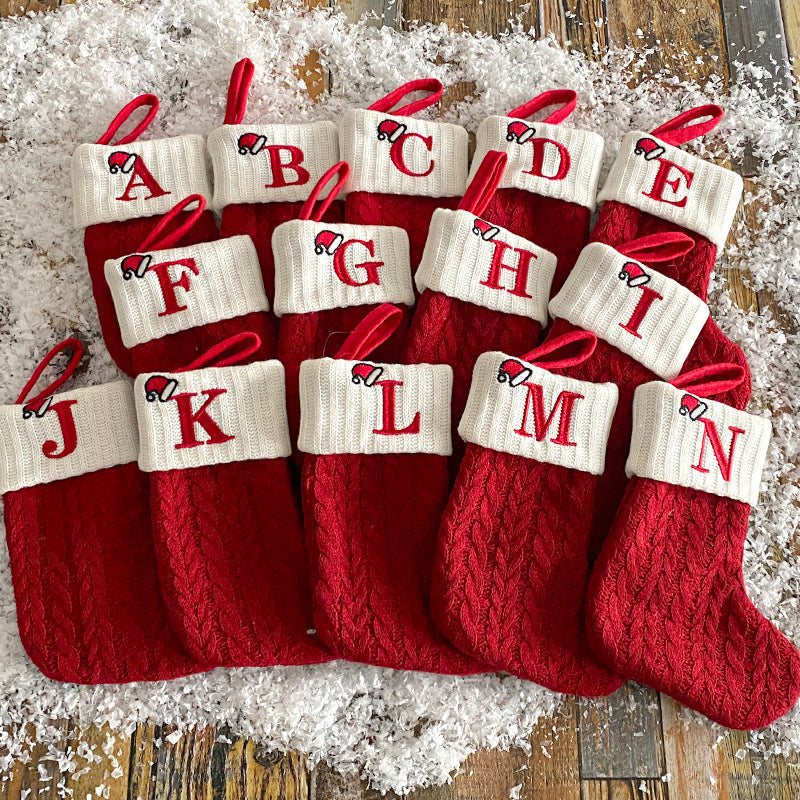 Yeouu | Christmas Letter Knit Stocking