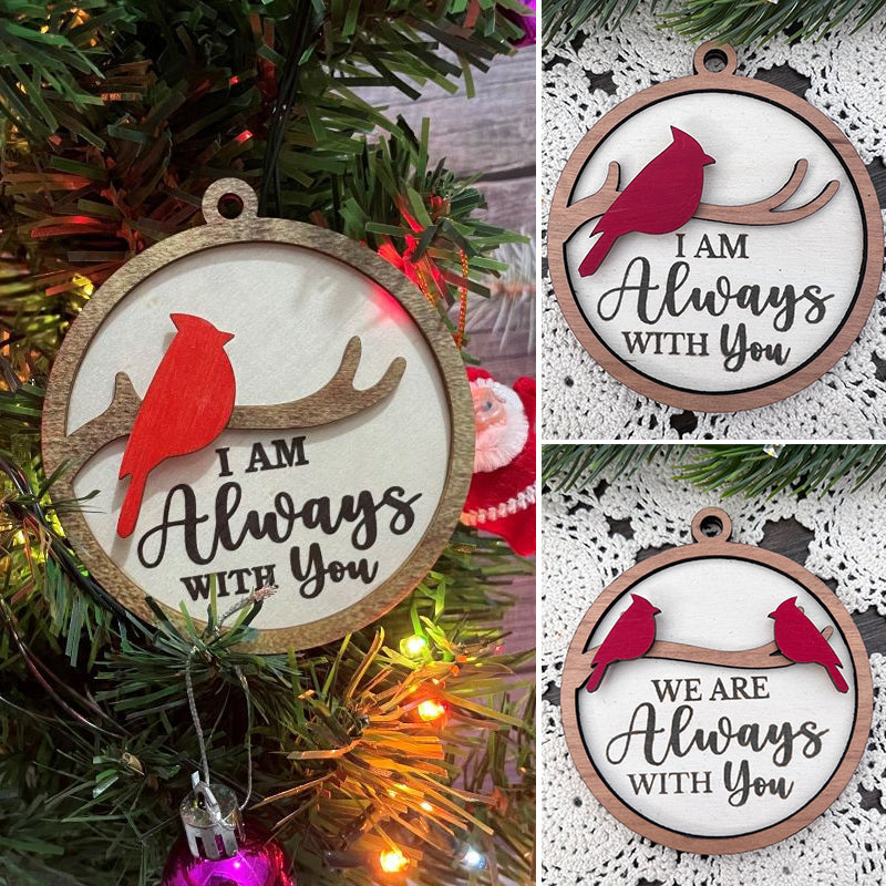 Yeouu | Cardinal Bird Wooden Christmas Ornament