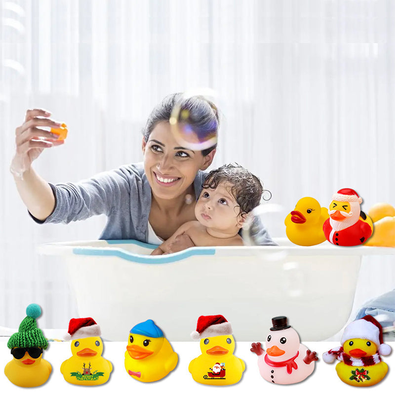 Yeouu | 24 Pcs Countdown Christmas Rubber Ducks Advent Calendar