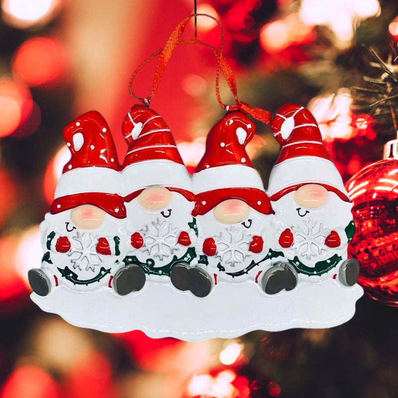 Yeouu | 4 Names-Custom Family Christmas Xmas Tree Decoration Ornament with Name-Dwarfs Family