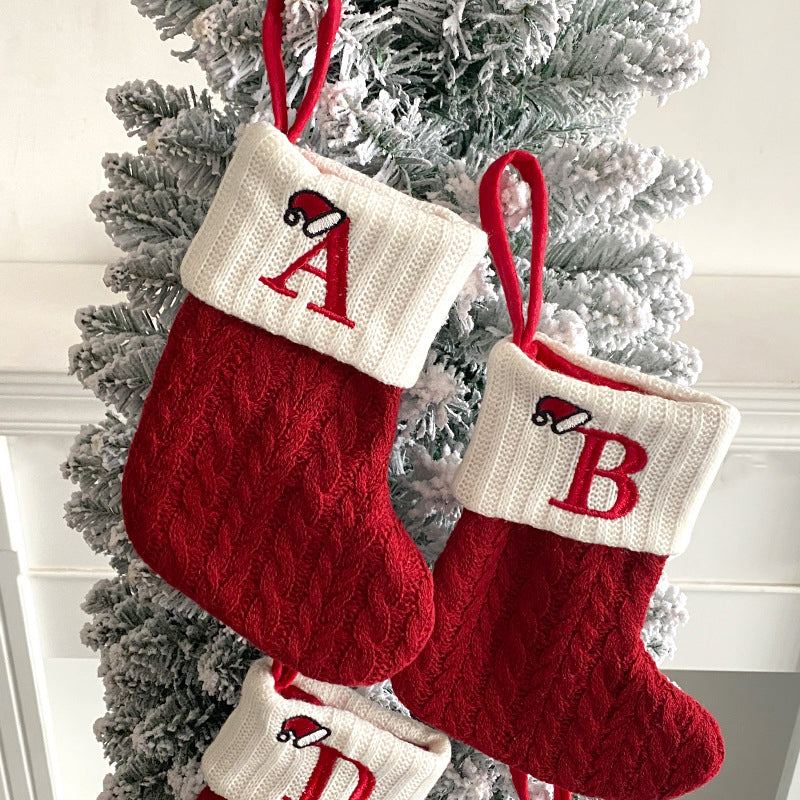 Yeouu | Christmas Letter Knit Stocking