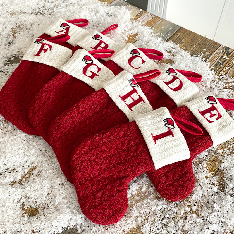 Yeouu | Christmas Letter Knit Stocking