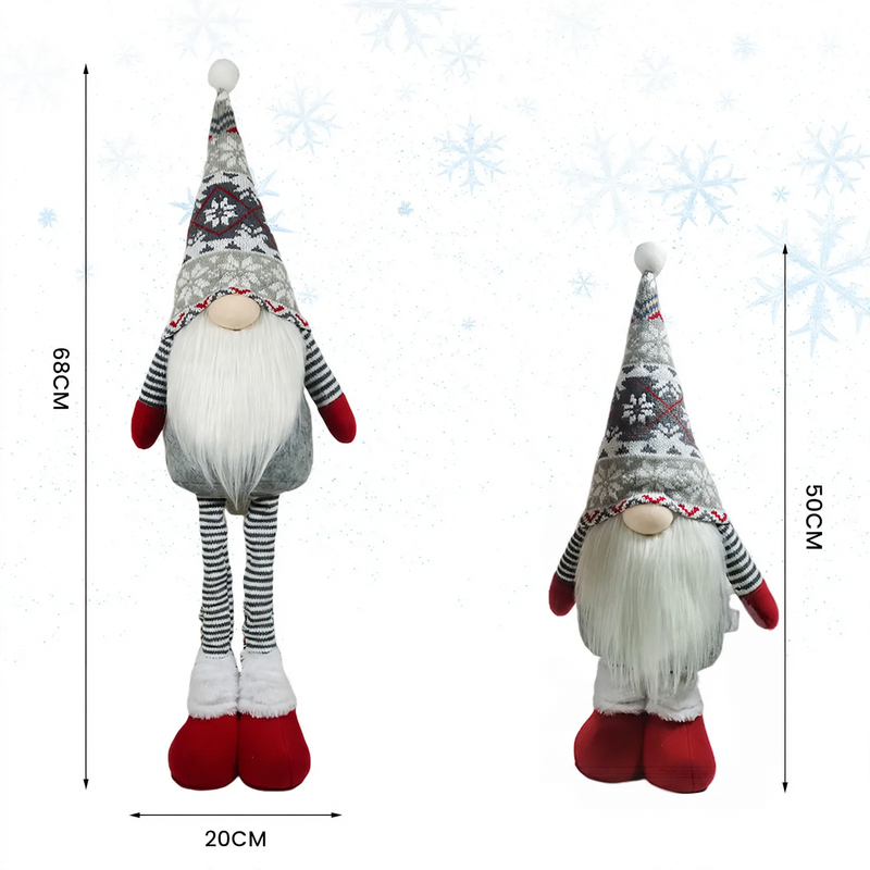 Telescopic gnome figure, height adjustable