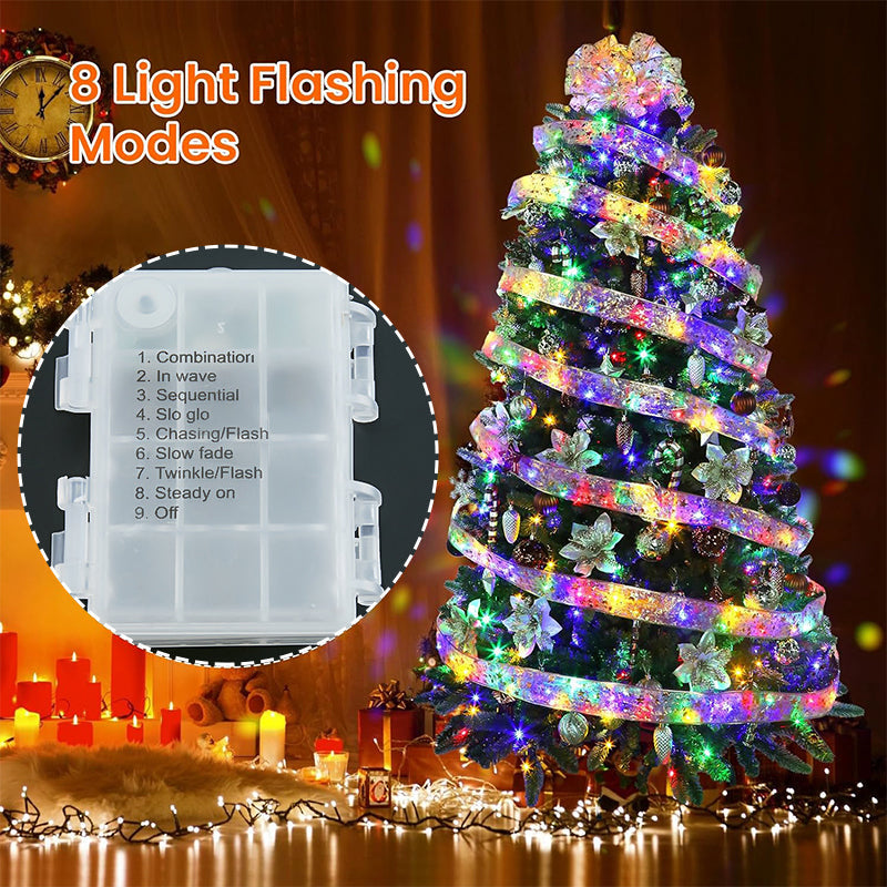Yeouu | Ribbon Christmas tree decorative lights