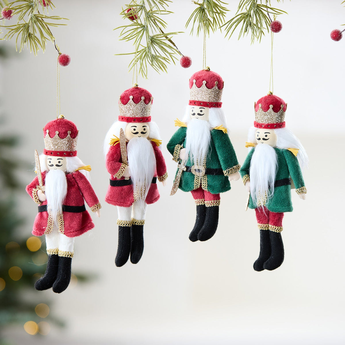 Nutcracker Soldier Pendant made of wood and fabric