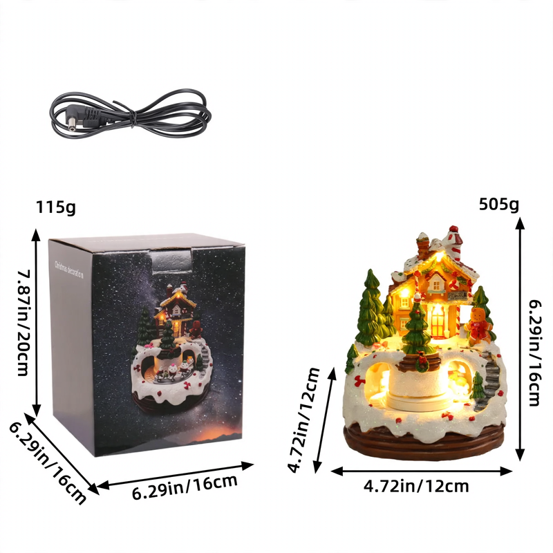 Illuminated music house with night light function