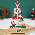 Christmas wooden table decoration with inscription