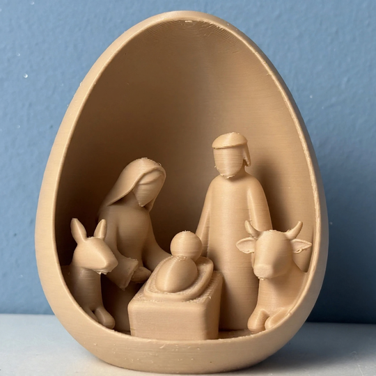 Decorative nativity figure made of PLA in 3D print