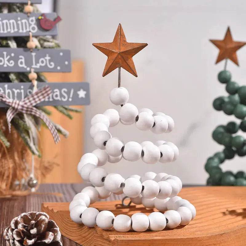 Yeouu | Creative Wooden  DIY Twine Wooden Bead Christmas Tree decorations Ornaments
