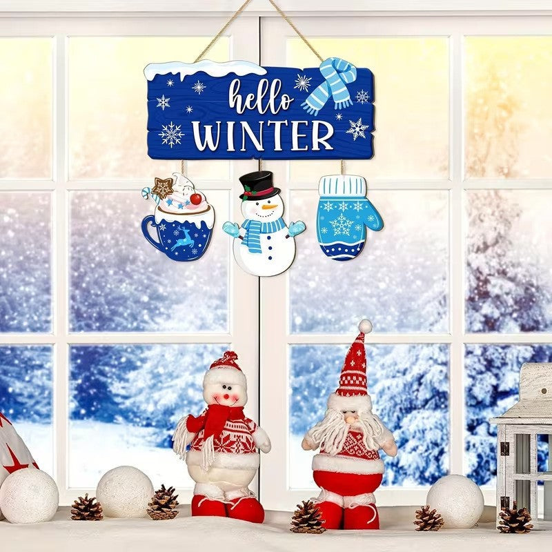 Wood Christmas ornament snowman, various sizes