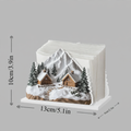 Decorative napkin holder in cabin winter design