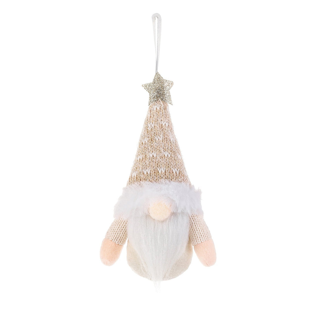 Gnome figure with knitted hat and star