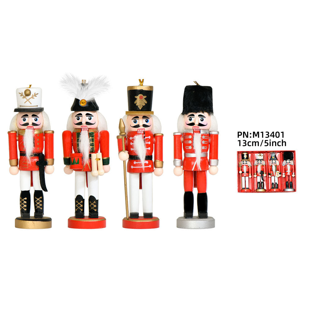 Nutcracker soldier made of hardwood, 13 cm