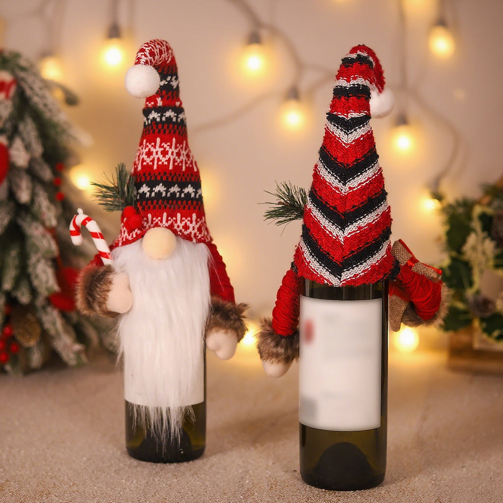 Decorative gnome figurine with Christmas accessories