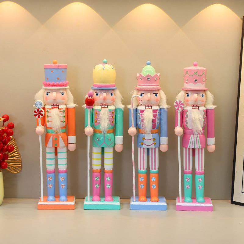 Nutcracker figure in modern pastel design