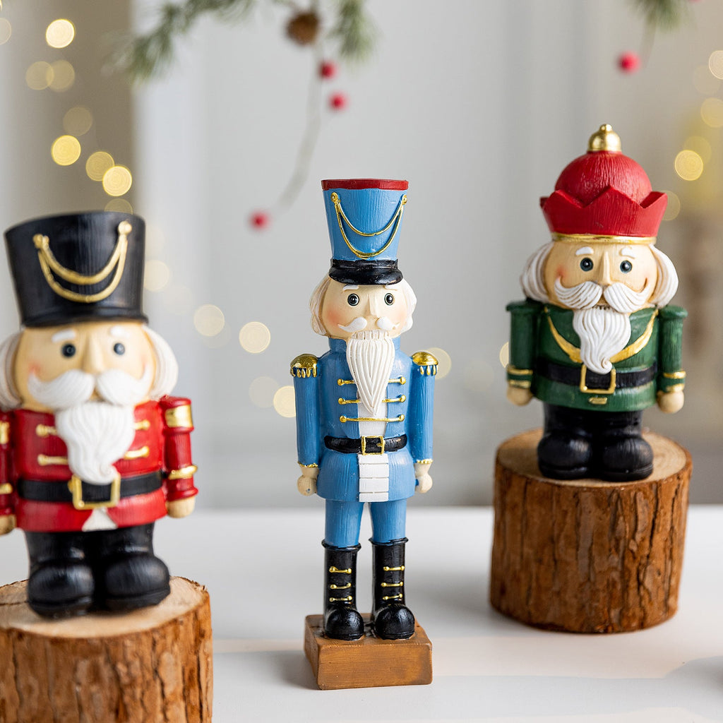 Decorative nutcracker soldier made of resin for the Christmas season