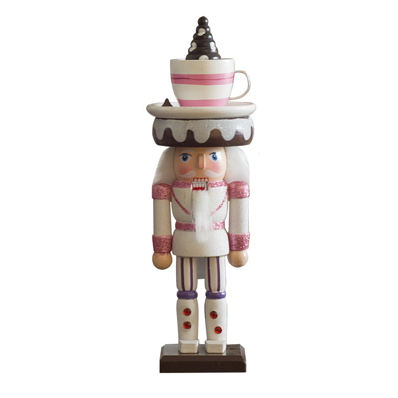 Decorative nutcracker made of pine wood, 25 cm
