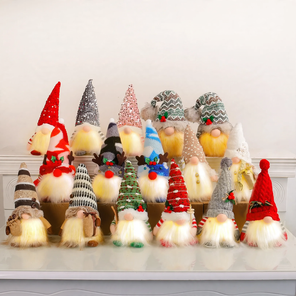 Bright Christmas Elf Figure with Sequins