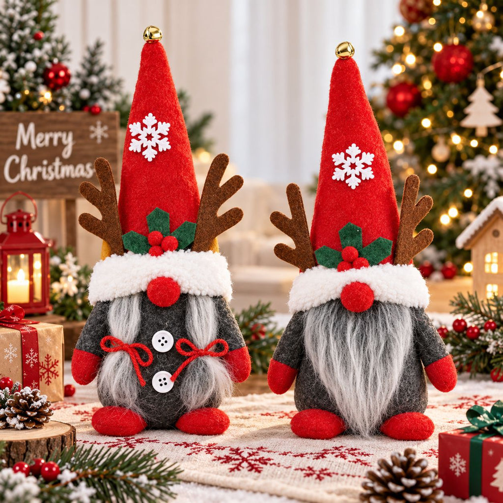 Decorative elf figure with antlers