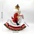 Traditional wooden nutcracker on rocking horse, 26 cm