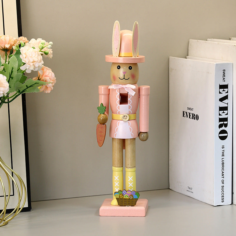 Decorative nutcracker figure in rabbit design