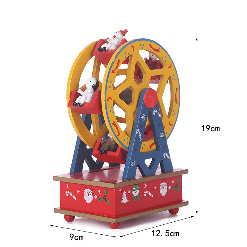 Wooden Ferris Wheel Music Box for Christmas