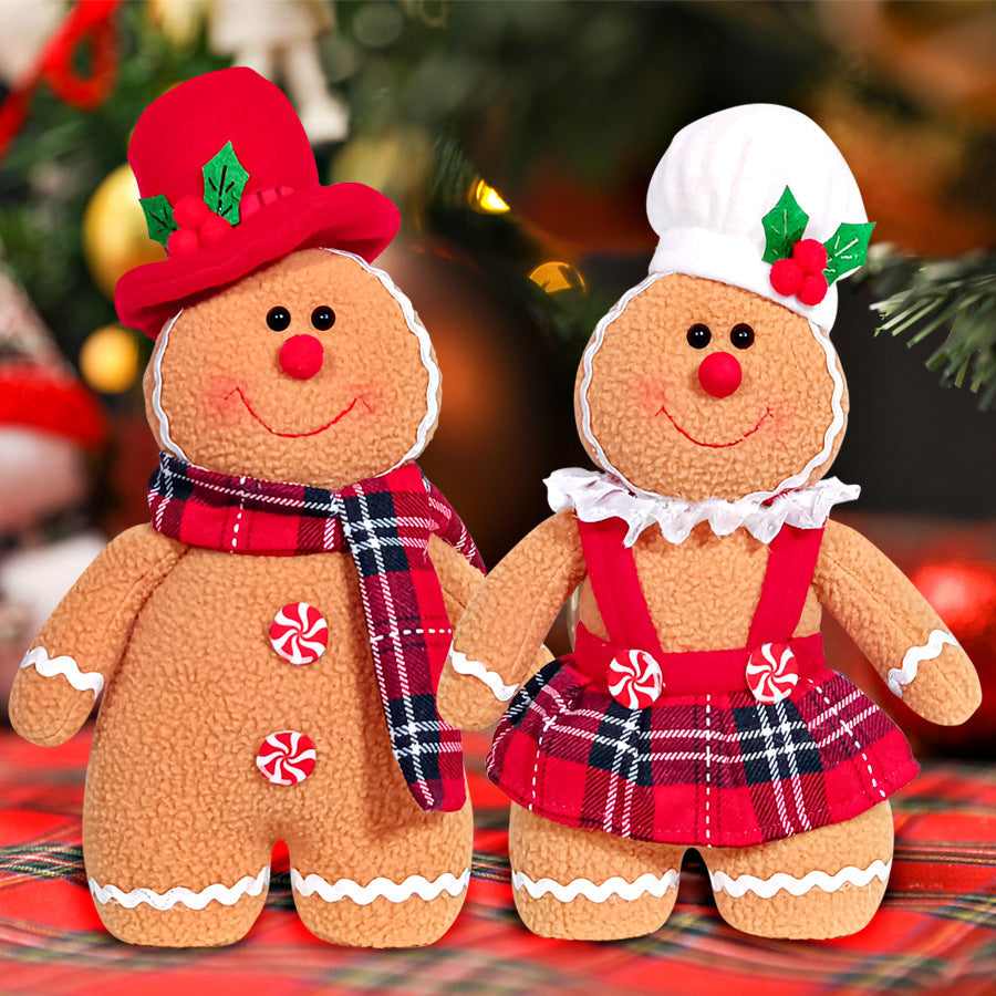 Christmas fabric figure, gingerbread man or gnome