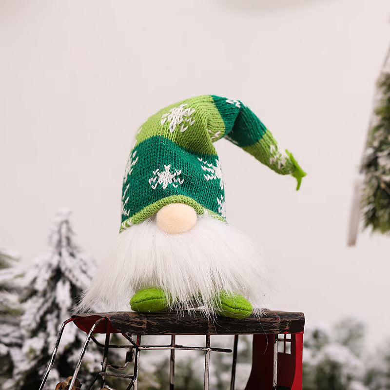 Yeouu | Christmas Gnome Decoration | LED Light | Nordic Holiday Figurine Set