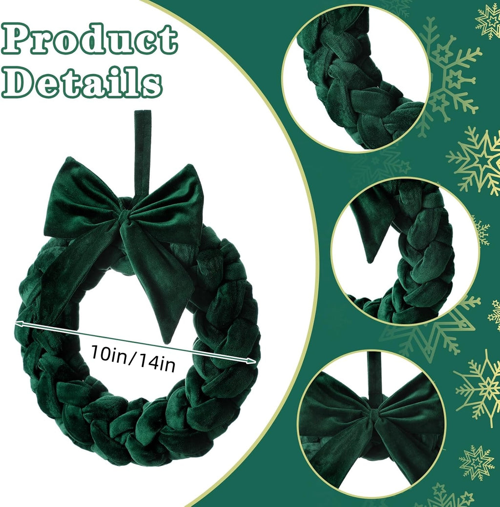 Velvet Christmas Wreaths with Bow