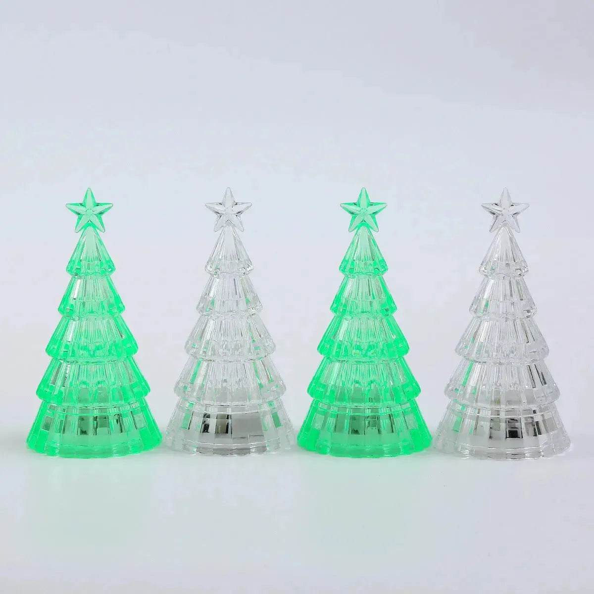 Yeouu | Christmas Lawn Decoration Light-emitting Christmas Tree Crystal Small Night Lamp
