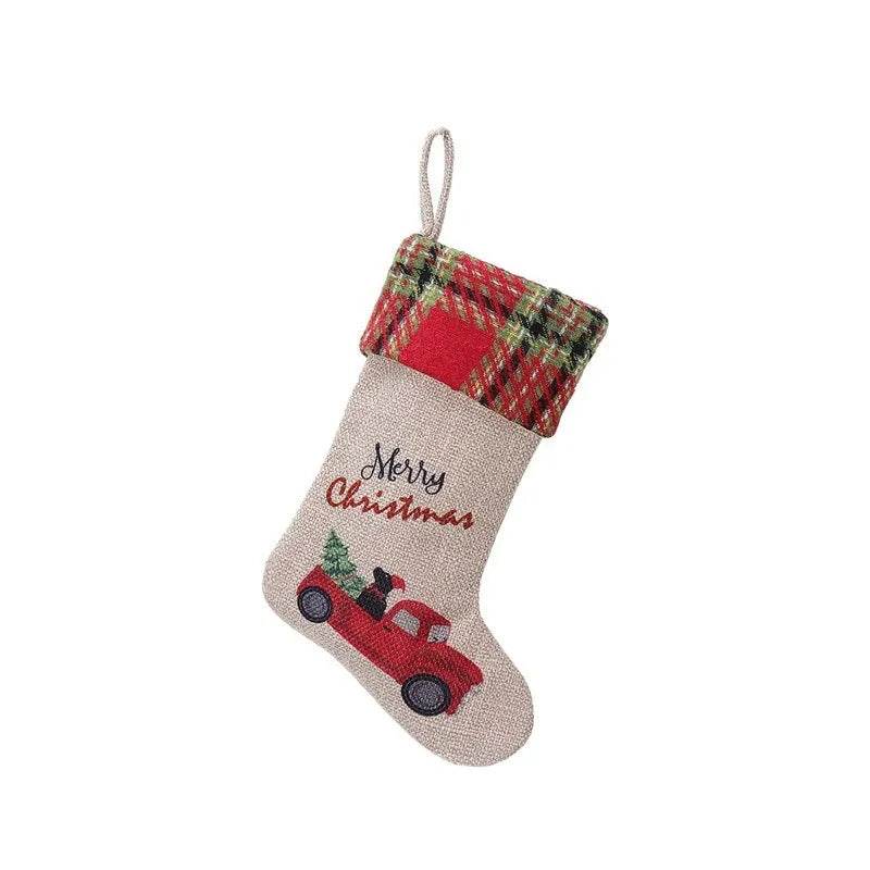 Yeouu | Christmas Decoration Supplies Car Linen Stockings Suit