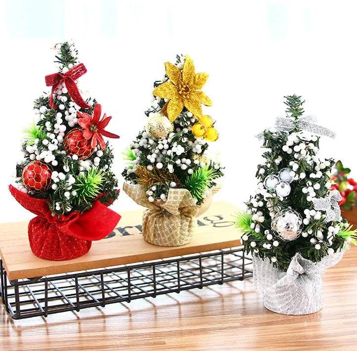 Yeouu | Christmas Ornaments Tree 20cm Mini Christmas Decoration Tree Christmas Day Mall Decoration Desktop Ornaments Small Tree