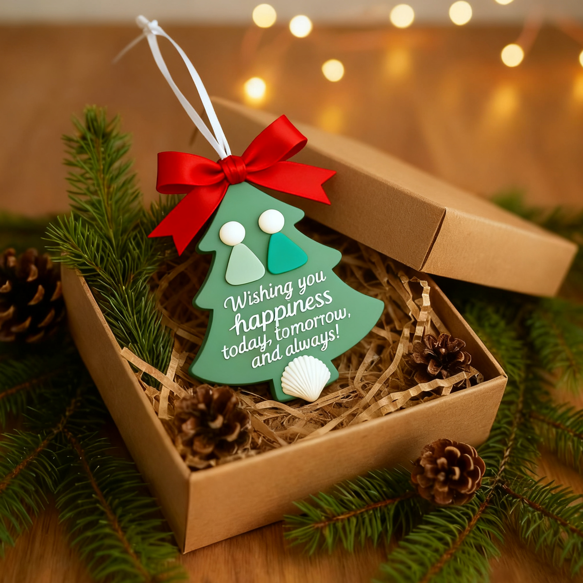 Sea Glass Christmas Tree Friendship Ornament