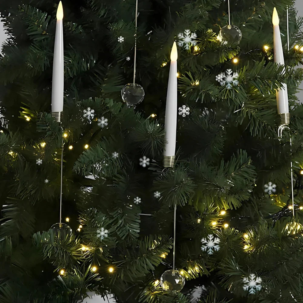 Yeouu | Christmas Tree Lights with Flickering LED Candles