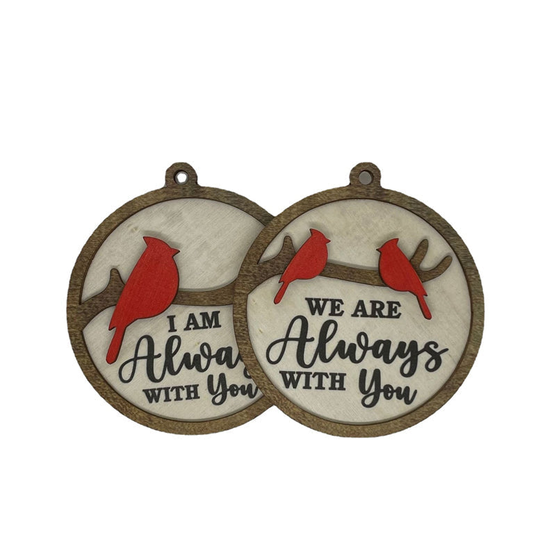 Yeouu | Cardinal Bird Wooden Christmas Ornament
