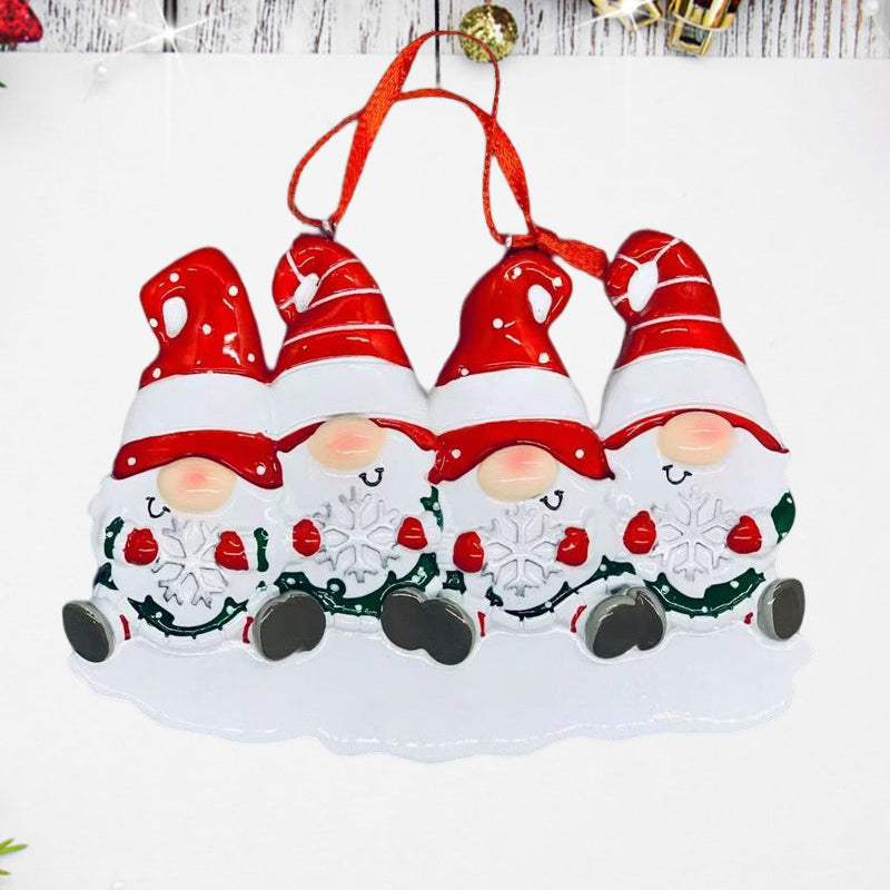 Yeouu | 4 Names-Custom Family Christmas Xmas Tree Decoration Ornament with Name-Dwarfs Family