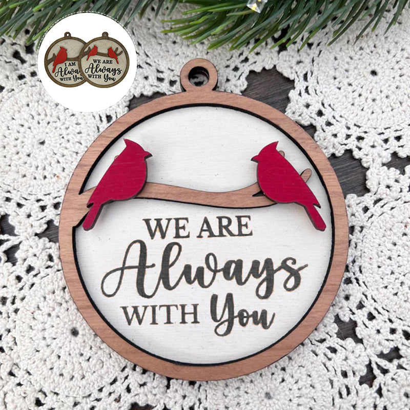 Yeouu | Cardinal Bird Wooden Christmas Ornament